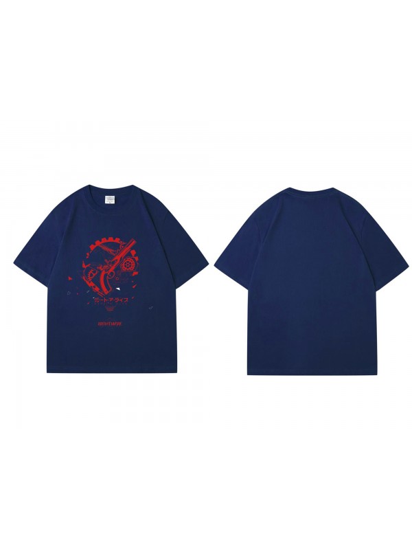 Tap Tokisaki Kurumi Short Sleeve Mens Graphic T-Shirts Fashion Printed Tops Cosplay Costume T Shirts For Women's