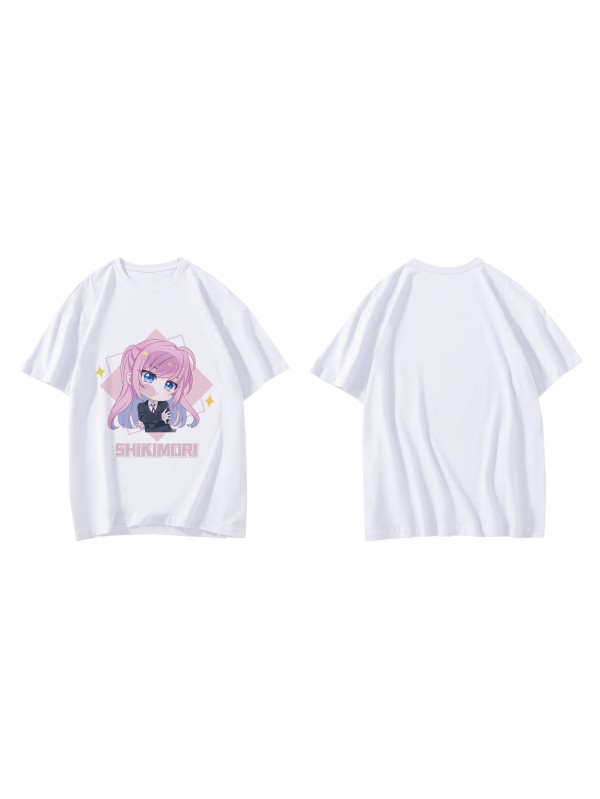 Premium Shikimori S Not Just A Cutie Short Sleeve Mens Graphic T-Shirts Fashion Printed Tops Cosplay Costume T Shirts For Women's