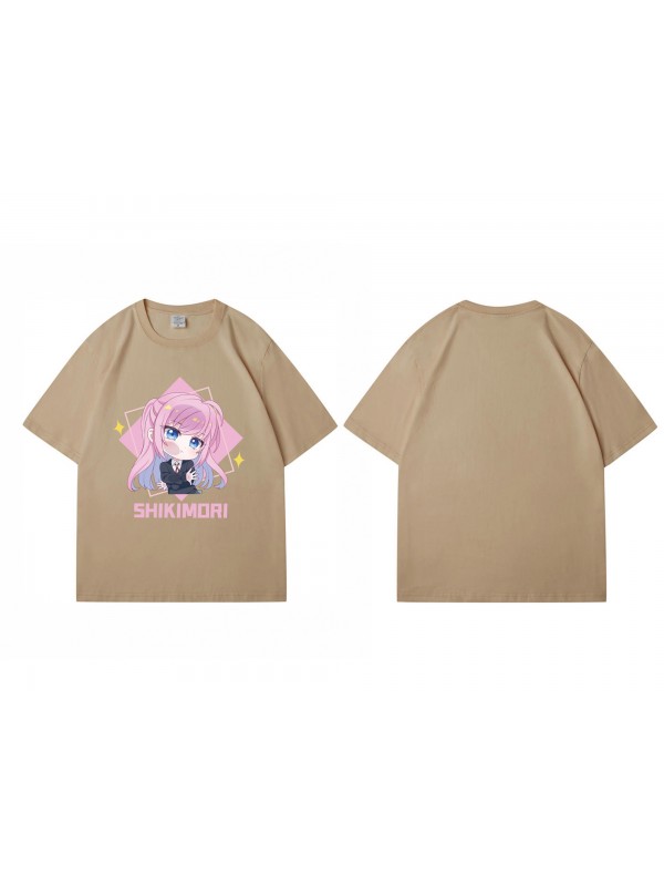 Durable Shikimori S Not Just A Cutie Short Sleeve Mens Graphic T-Shirts Fashion Printed Tops Cosplay Costume T Shirts For Women's
