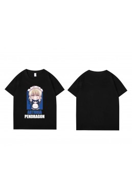 Unique Arturia Pendragon Fate Short Sleeve Mens Graphic T-Shirts Fashion Printed Tops Cosplay Costume T Shirts For Women's