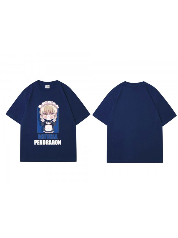 Personalised Arturia Pendragon Fate Short Sleeve Mens Graphic T-Shirts Fashion Printed Tops Cosplay Costume T Shirts For Women's