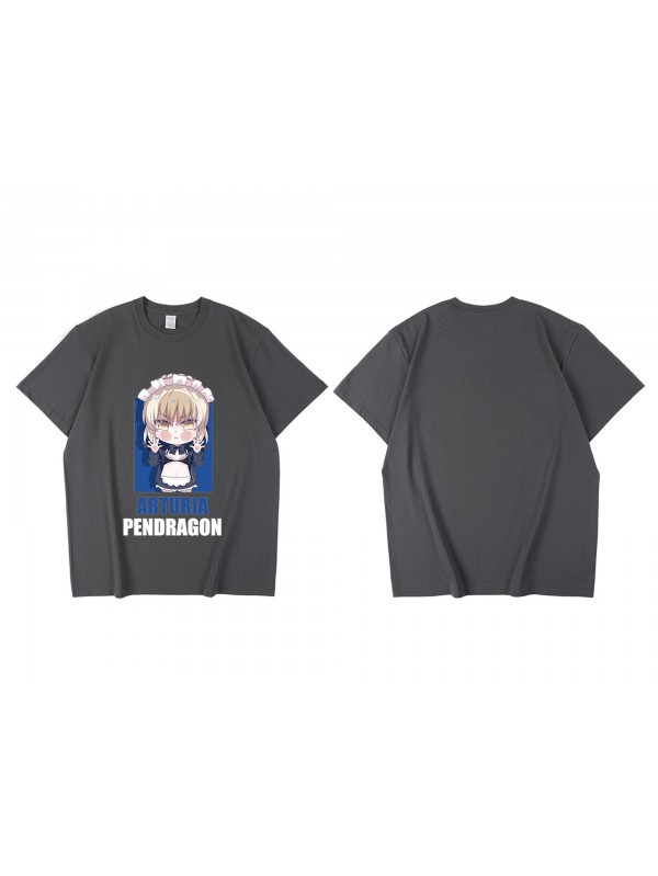 Limited Edition Arturia Pendragon Fate Short Sleeve Mens Graphic T-Shirts Fashion Printed Tops Cosplay Costume T Shirts For Women's