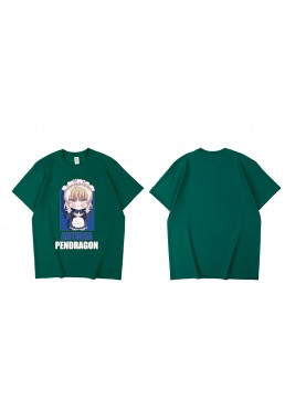 Premium Arturia Pendragon Fate Short Sleeve Mens Graphic T-Shirts Fashion Printed Tops Cosplay Costume T Shirts For Women's