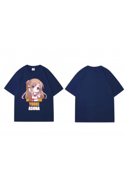 New Yuuki Asuna Sword Art Online Short Sleeve Mens Graphic T-Shirts Fashion Printed Tops Cosplay Costume T Shirts For Women's
