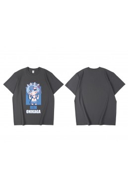 Coolest Rem Relife In A Different World From Zero Short Sleeve Mens Graphic T-Shirts Fashion Printed Tops Cosplay Costume T Shirts For Women's