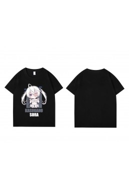 Wholesale Kasugano Sora Short Sleeve Mens Graphic T-Shirts Fashion Printed Tops Cosplay Costume T Shirts For Women's
