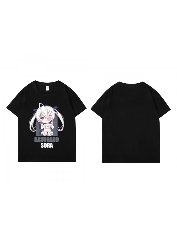 Wholesale Kasugano Sora Short Sleeve Mens Graphic T-Shirts Fashion Printed Tops Cosplay Costume T Shirts For Women's