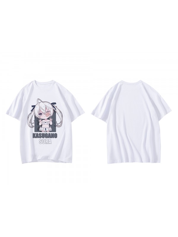 Special Kasugano Sora Short Sleeve Mens Graphic T-Shirts Fashion Printed Tops Cosplay Costume T Shirts For Women's