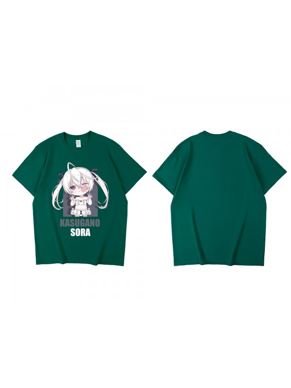 Hot Sale Kasugano Sora Short Sleeve Mens Graphic T-Shirts Fashion Printed Tops Cosplay Costume T Shirts For Women's