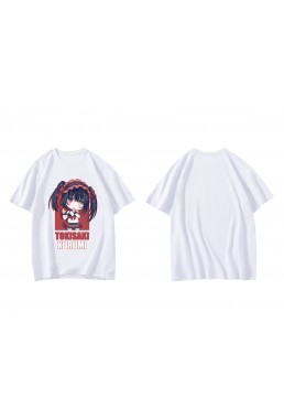 Soft Tokisaki Kurumi Nightmare Short Sleeve Mens Graphic T-Shirts Fashion Printed Tops Cosplay Costume T Shirts For Women's