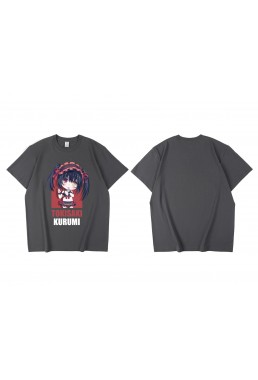Shopping Tokisaki Kurumi Nightmare Short Sleeve Mens Graphic T-Shirts Fashion Printed Tops Cosplay Costume T Shirts For Women's