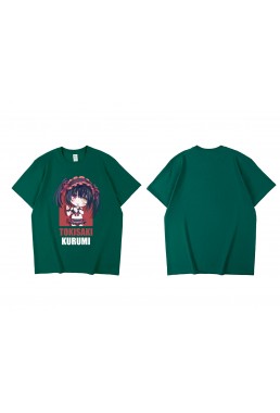 Discount Tokisaki Kurumi Nightmare Short Sleeve Mens Graphic T-Shirts Fashion Printed Tops Cosplay Costume T Shirts For Women's