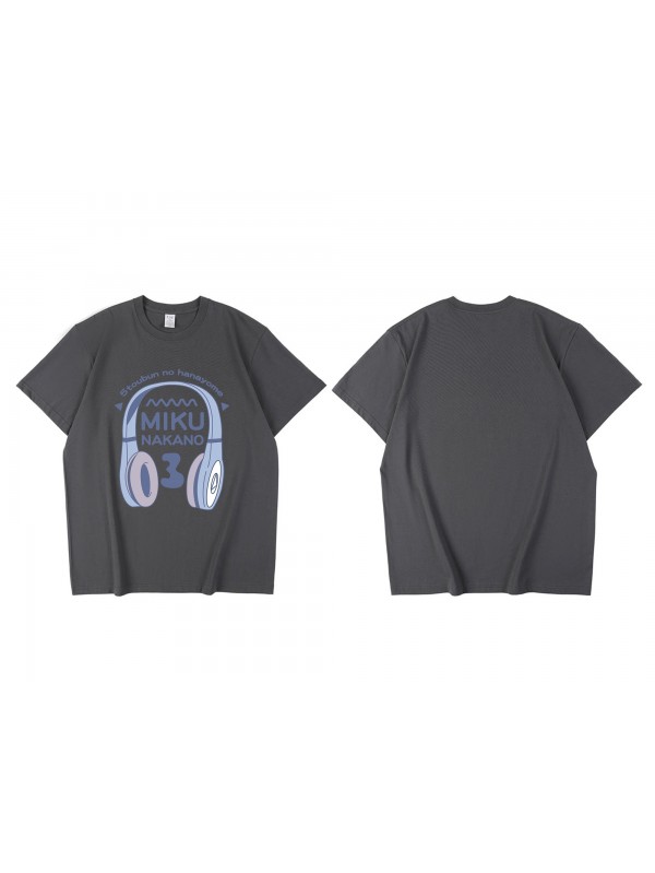 Hot Sale Miku Nakano The Quintessential Quintuplets Short Sleeve Mens Graphic T-Shirts Fashion Printed Tops Cosplay Costume T Shirts For Women's