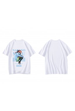 Personalised Nakano Miku The Quintessential Quintuplets Short Sleeve Mens Graphic T-Shirts Fashion Printed Tops Cosplay Costume T Shirts For Women's