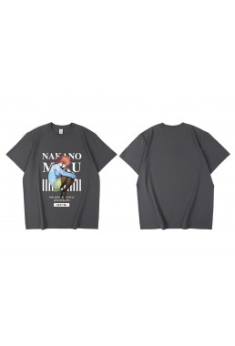 Premium Nakano Miku The Quintessential Quintuplets Short Sleeve Mens Graphic T-Shirts Fashion Printed Tops Cosplay Costume T Shirts For Women's