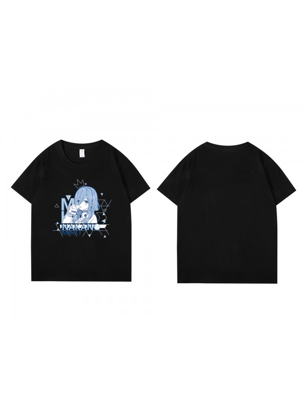 Soft Nakano Miku The Quintessential Quintuplets Short Sleeve Mens Graphic T-Shirts Fashion Printed Tops Cosplay Costume T Shirts For Women's