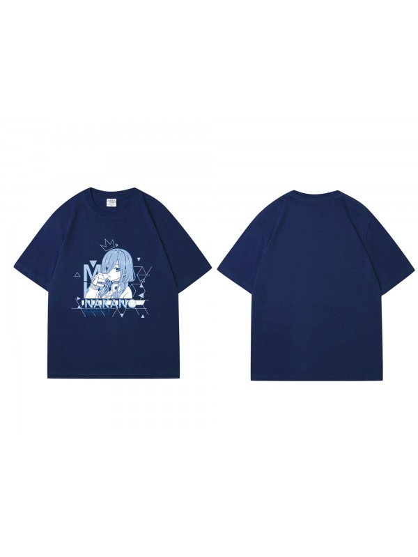 Shopping Nakano Miku The Quintessential Quintuplets Short Sleeve Mens Graphic T-Shirts Fashion Printed Tops Cosplay Costume T Shirts For Women's