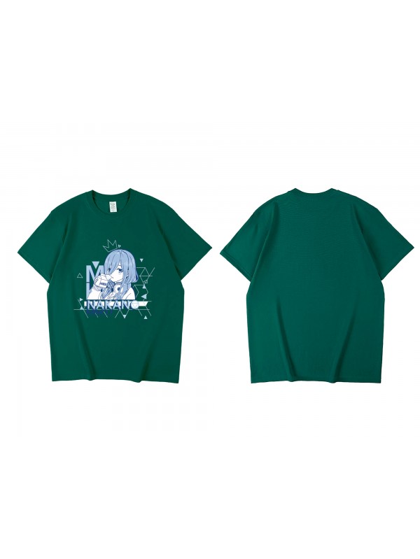 Buy Nakano Miku The Quintessential Quintuplets Short Sleeve Mens Graphic T-Shirts Fashion Printed Tops Cosplay Costume T Shirts For Women's