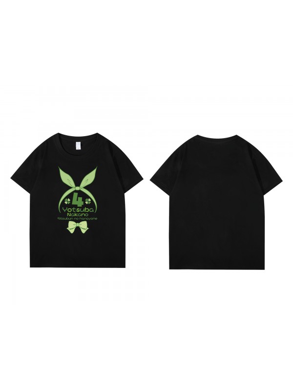 Best Nakano Yotsuba The Quintessential Quintuplets Short Sleeve Mens Graphic T-Shirts Fashion Printed Tops Cosplay Costume T Shirts For Women's