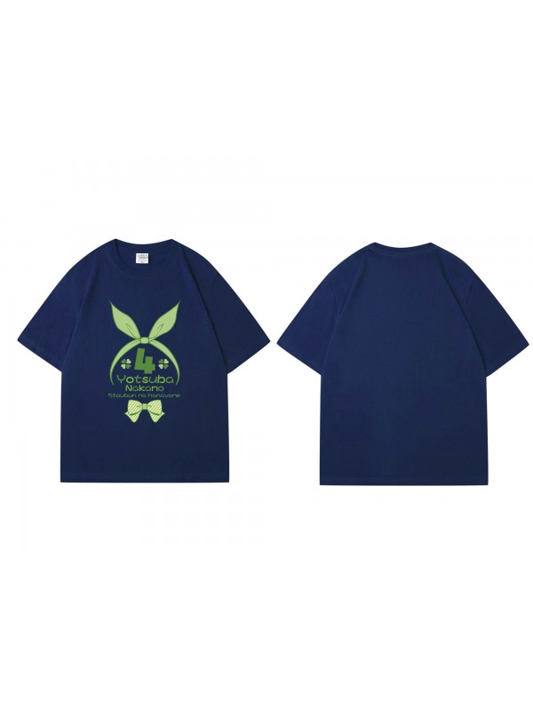 Cheap Nakano Yotsuba The Quintessential Quintuplets Short Sleeve Mens Graphic T-Shirts Fashion Printed Tops Cosplay Costume T Shirts For Women's