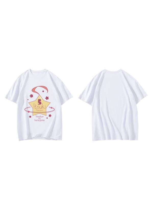 Coolest Nakano Itsuki The Quintessential Quintuplets Short Sleeve Mens Graphic T-Shirts Fashion Printed Tops Cosplay Costume T Shirts For Women's