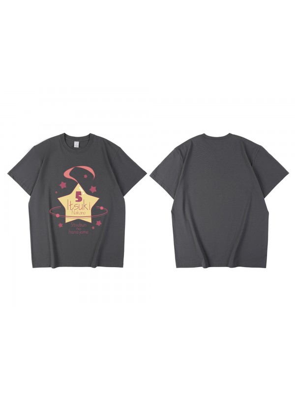 Wholesale Nakano Itsuki The Quintessential Quintuplets Short Sleeve Mens Graphic T-Shirts Fashion Printed Tops Cosplay Costume T Shirts For Women's
