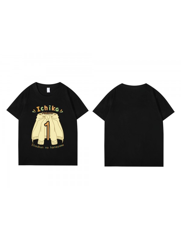 Clearance Nakano Ichika The Quintessential Quintuplets Short Sleeve Mens Graphic T-Shirts Fashion Printed Tops Cosplay Costume T Shirts For Women's