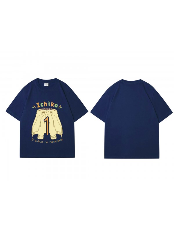 Hot Sale Nakano Ichika The Quintessential Quintuplets Short Sleeve Mens Graphic T-Shirts Fashion Printed Tops Cosplay Costume T Shirts For Women's