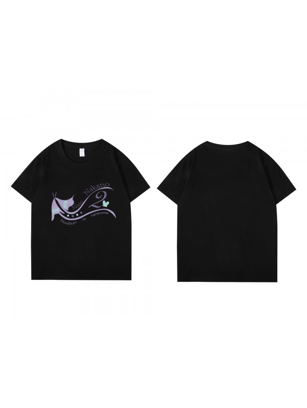 Funny Nakano Nino The Quintessential Quintuplets Short Sleeve Mens Graphic T-Shirts Fashion Printed Tops Cosplay Costume T Shirts For Women's