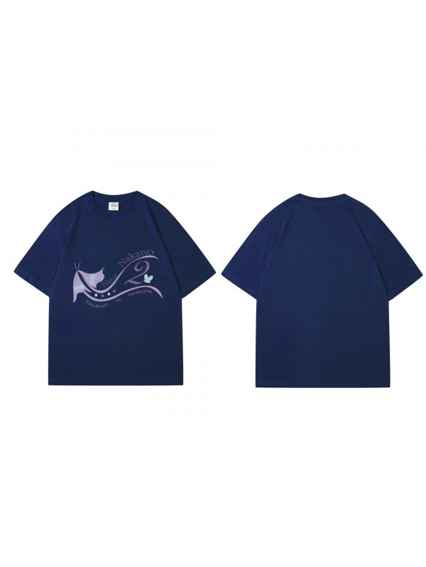 Coolest Nakano Nino The Quintessential Quintuplets Short Sleeve Mens Graphic T-Shirts Fashion Printed Tops Cosplay Costume T Shirts For Women's