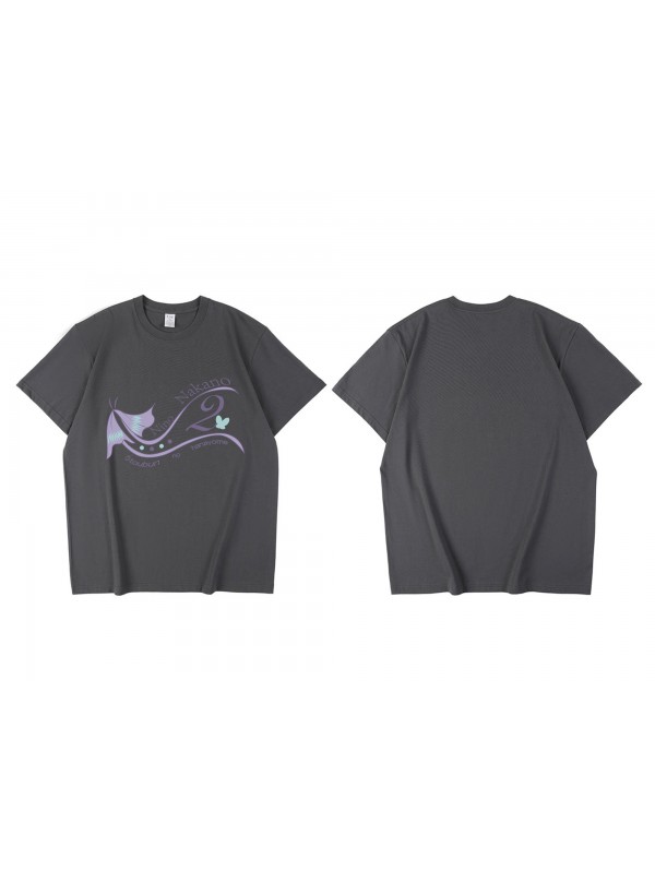 Tap Nakano Nino The Quintessential Quintuplets Short Sleeve Mens Graphic T-Shirts Fashion Printed Tops Cosplay Costume T Shirts For Women's