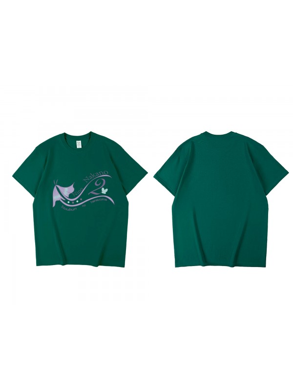 Wholesale Nakano Nino The Quintessential Quintuplets Short Sleeve Mens Graphic T-Shirts Fashion Printed Tops Cosplay Costume T Shirts For Women's
