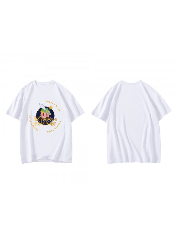 Limited Edition Popopo Kirby Short Sleeve Mens Graphic T-Shirts Fashion Printed Tops Cosplay Costume T Shirts For Women's