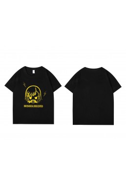 Funny Misaka Mikoto Short Sleeve Mens Graphic T-Shirts Fashion Printed Tops Cosplay Costume T Shirts For Women's