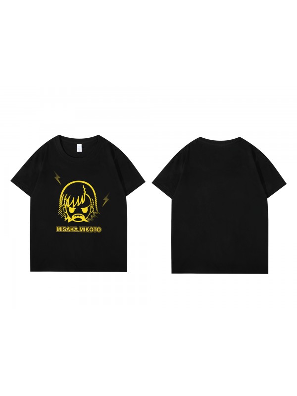 Funny Misaka Mikoto Short Sleeve Mens Graphic T-Shirts Fashion Printed Tops Cosplay Costume T Shirts For Women's