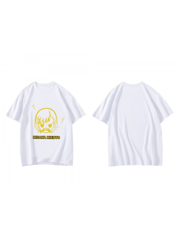 Coolest Misaka Mikoto Short Sleeve Mens Graphic T-Shirts Fashion Printed Tops Cosplay Costume T Shirts For Women's