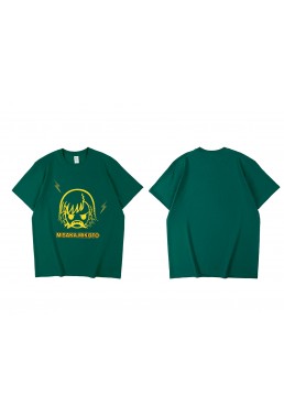 Hot Sale Misaka Mikoto Short Sleeve Mens Graphic T-Shirts Fashion Printed Tops Cosplay Costume T Shirts For Women's