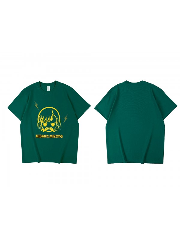 Hot Sale Misaka Mikoto Short Sleeve Mens Graphic T-Shirts Fashion Printed Tops Cosplay Costume T Shirts For Women's