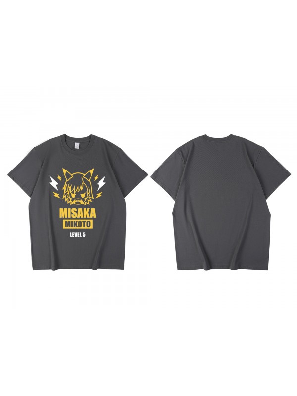 Feature Misaka Mikoto Short Sleeve Mens Graphic T-Shirts Fashion Printed Tops Cosplay Costume T Shirts For Women's