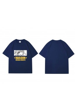 Buy Misaka Mikoto Short Sleeve Mens Graphic T-Shirts Fashion Printed Tops Cosplay Costume T Shirts For Women's