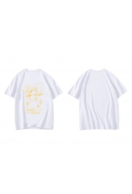 Custom Misaka Mikoto Short Sleeve Mens Graphic T-Shirts Fashion Printed Tops Cosplay Costume T Shirts For Women's