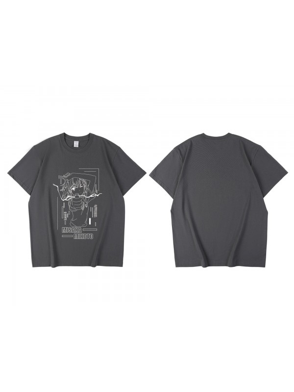 Special Misaka Mikoto Short Sleeve Mens Graphic T-Shirts Fashion Printed Tops Cosplay Costume T Shirts For Women's