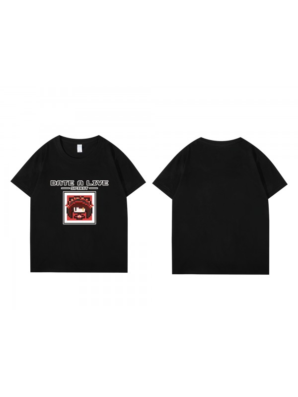 Tap Tokisaki Kurumi Nightmare Short Sleeve Mens Graphic T-Shirts Fashion Printed Tops Cosplay Costume T Shirts For Women's