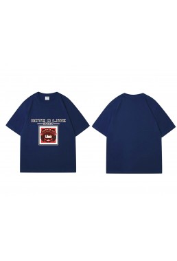 Feature Tokisaki Kurumi Nightmare Short Sleeve Mens Graphic T-Shirts Fashion Printed Tops Cosplay Costume T Shirts For Women's