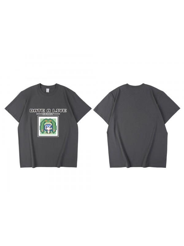 New Himekawa Yoshino Date A Live Short Sleeve Mens Graphic T-Shirts Fashion Printed Tops Cosplay Costume T Shirts For Women's