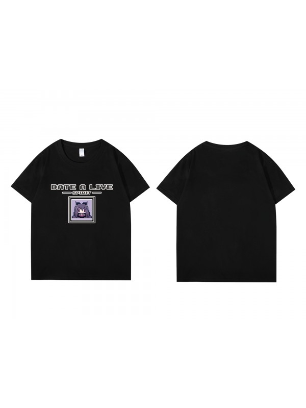 2023 Yatogami Tohka Date A Live Short Sleeve Mens Graphic T-Shirts Fashion Printed Tops Cosplay Costume T Shirts For Women's