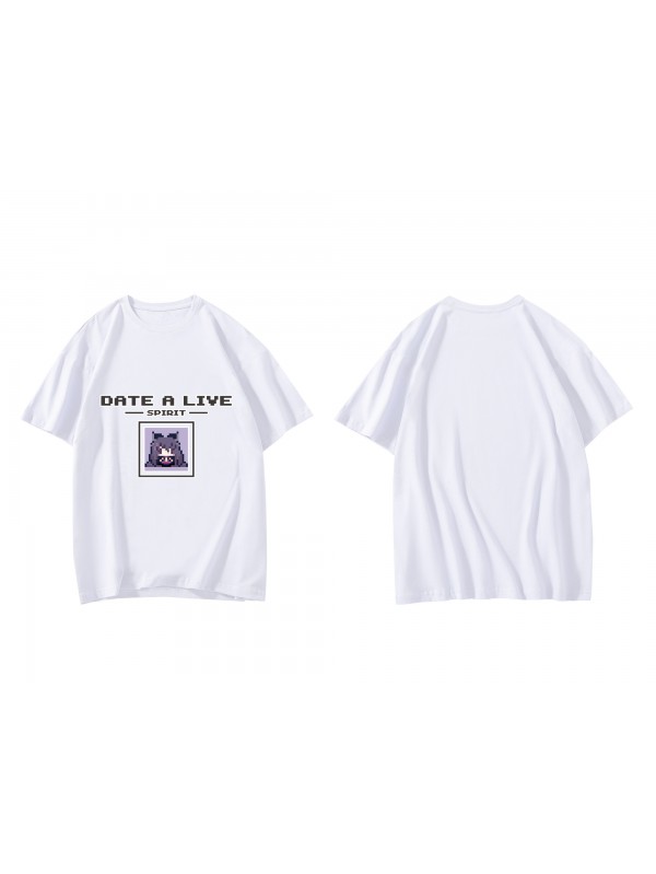 Special Yatogami Tohka Date A Live Short Sleeve Mens Graphic T-Shirts Fashion Printed Tops Cosplay Costume T Shirts For Women's