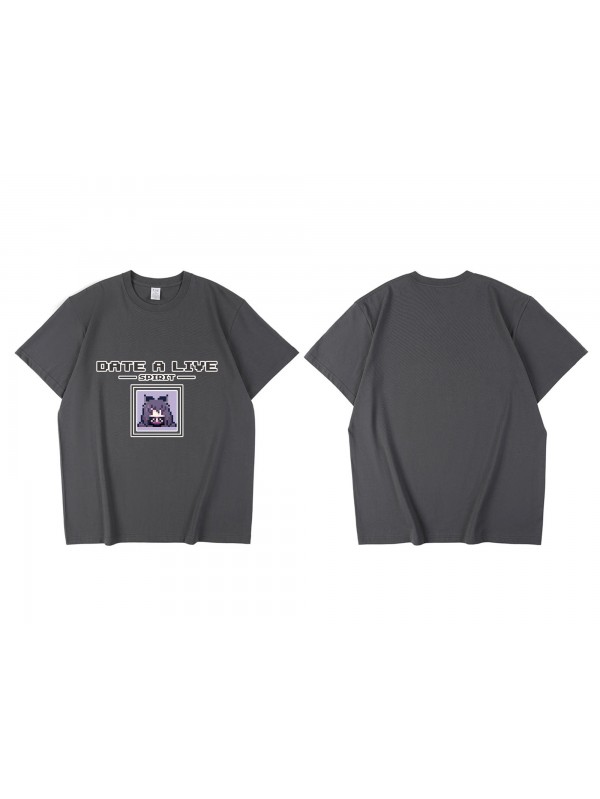 Welcome Yatogami Tohka Date A Live Short Sleeve Mens Graphic T-Shirts Fashion Printed Tops Cosplay Costume T Shirts For Women's