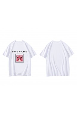 Soft Kotori Itsuka Date A Live Short Sleeve Mens Graphic T-Shirts Fashion Printed Tops Cosplay Costume T Shirts For Women's