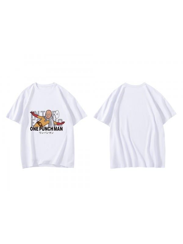 Custom Saitama One Punch Man Short Sleeve Mens Graphic T-Shirts Fashion Printed Tops Cosplay Costume T Shirts For Women's